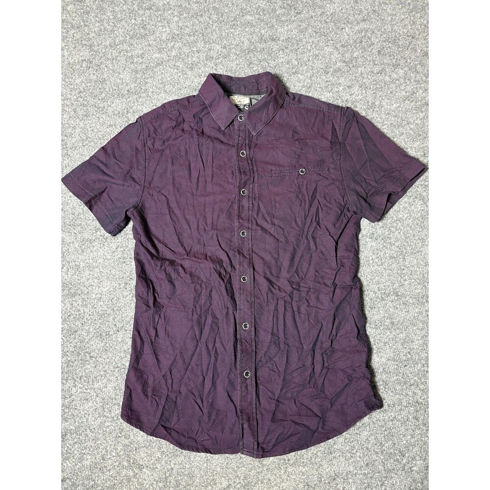 XIOS Shirt Mens S Multicolor Geometric Short Sleeve Cotton Button-Up Casual